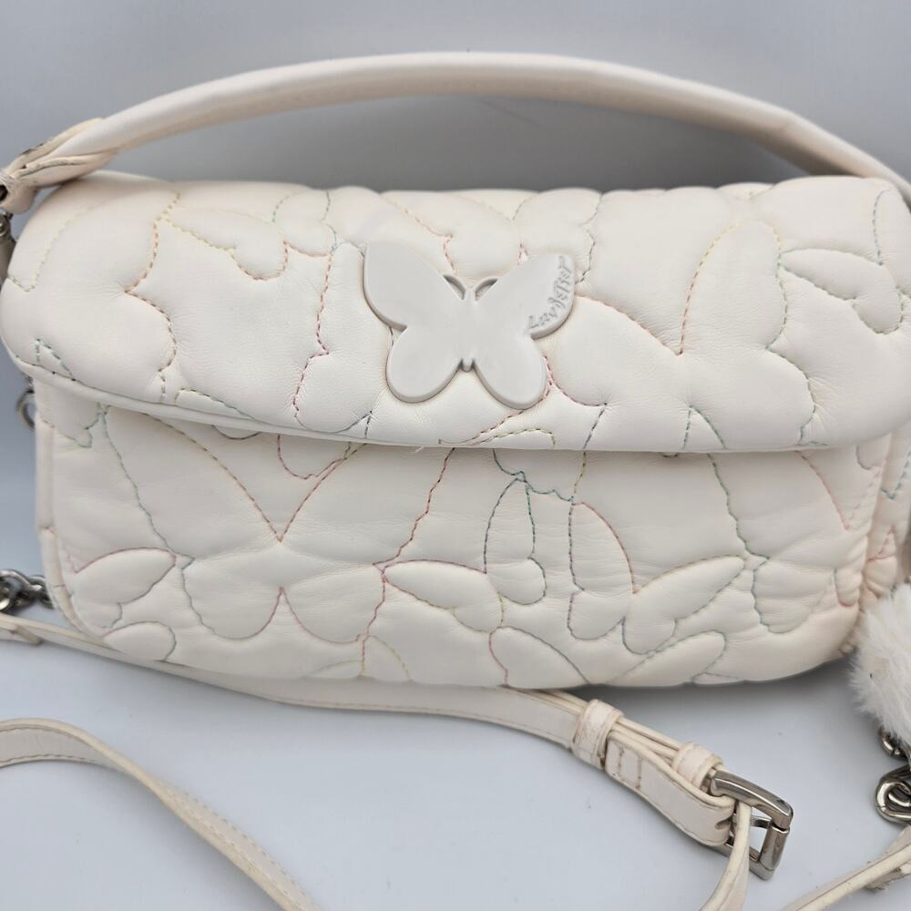 Betsey Johnson Luv Betsey Butterfly Quilted Crossbody Bag Cream Small Cute - Picture 4 of 16